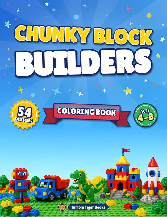 Chunky Block Builders Coloring Pages