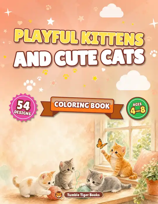 Kitten and Cat Coloring Pages
