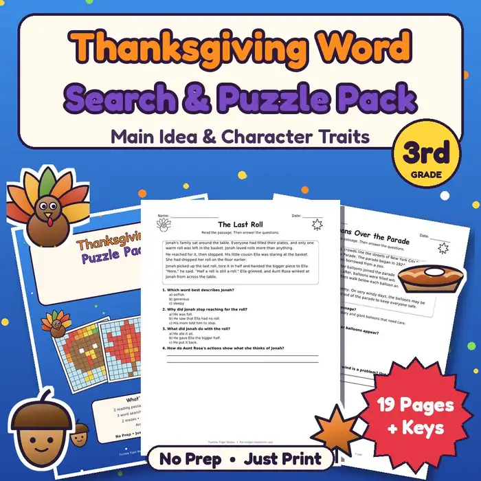 Thanksgiving Word Search & Puzzle Pack, 3rd preview